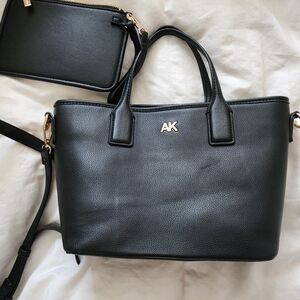 Anne Klein Black Tote Bag Structured Design
